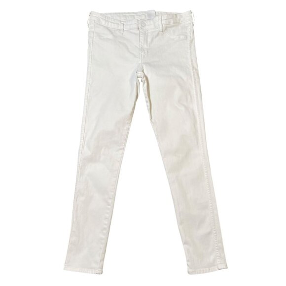 H&M White Skinny Regular Waist Ankle SIZE-31 - Picture 1 of 6